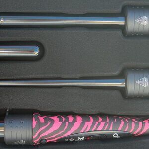 HSK #55 PROFESSIONAL 4-IN-ONE CURLING SET PINK ZEBRA